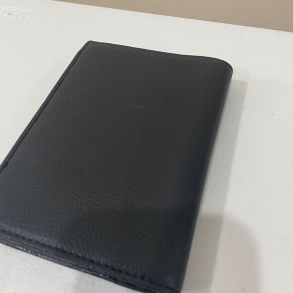 PASSPORT WALLET BLACK EMO VICTORIA SECRET NWT HOLDS CREDIT CARDS MINIMALIST - Picture 7 of 10